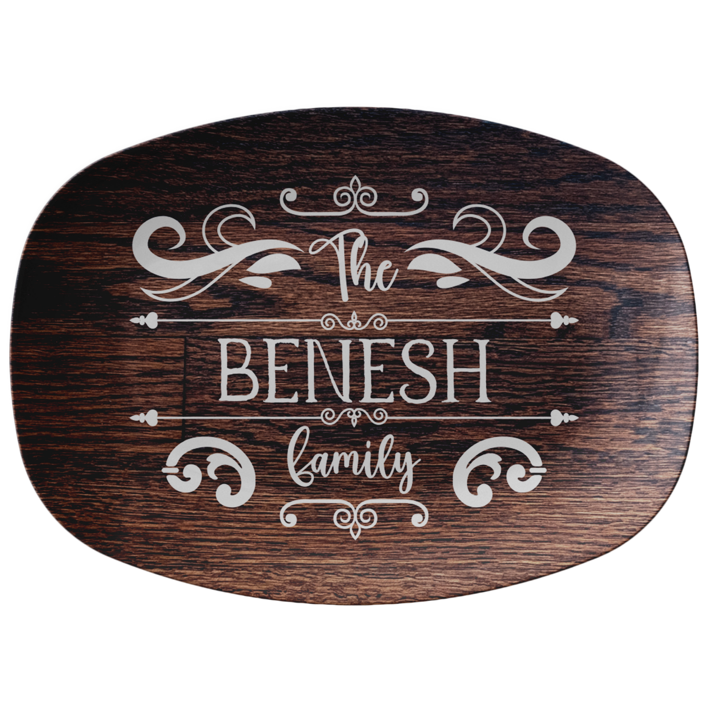 Walnut Family Name Personalized Serving Platter
