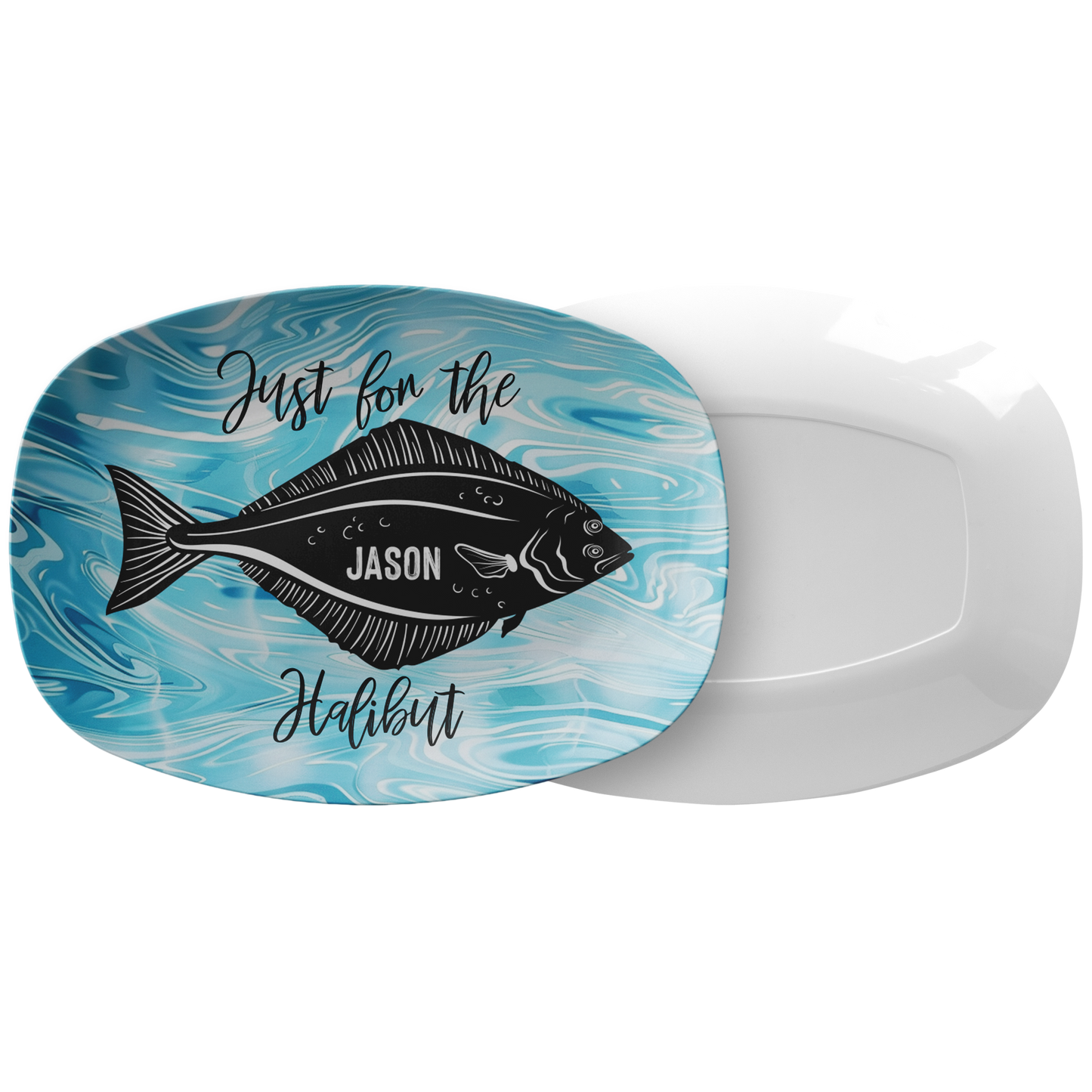 Just for the Halibut Personalized Serving Platter