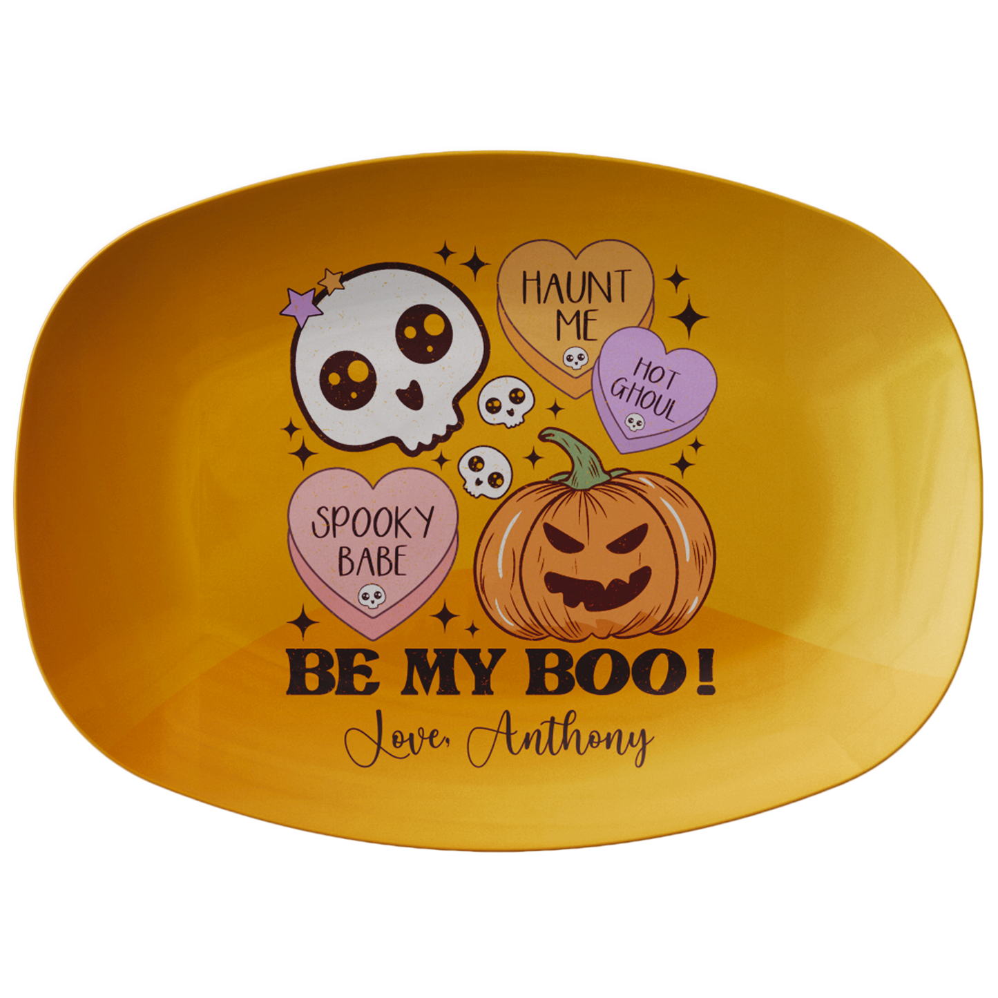 Halloween Be My Boo Personalized Serving Platter