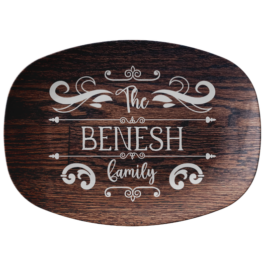 Walnut Family Name Personalized Serving Platter