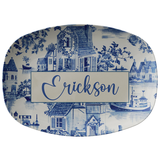 Blue Willow Personalized Serving Platter