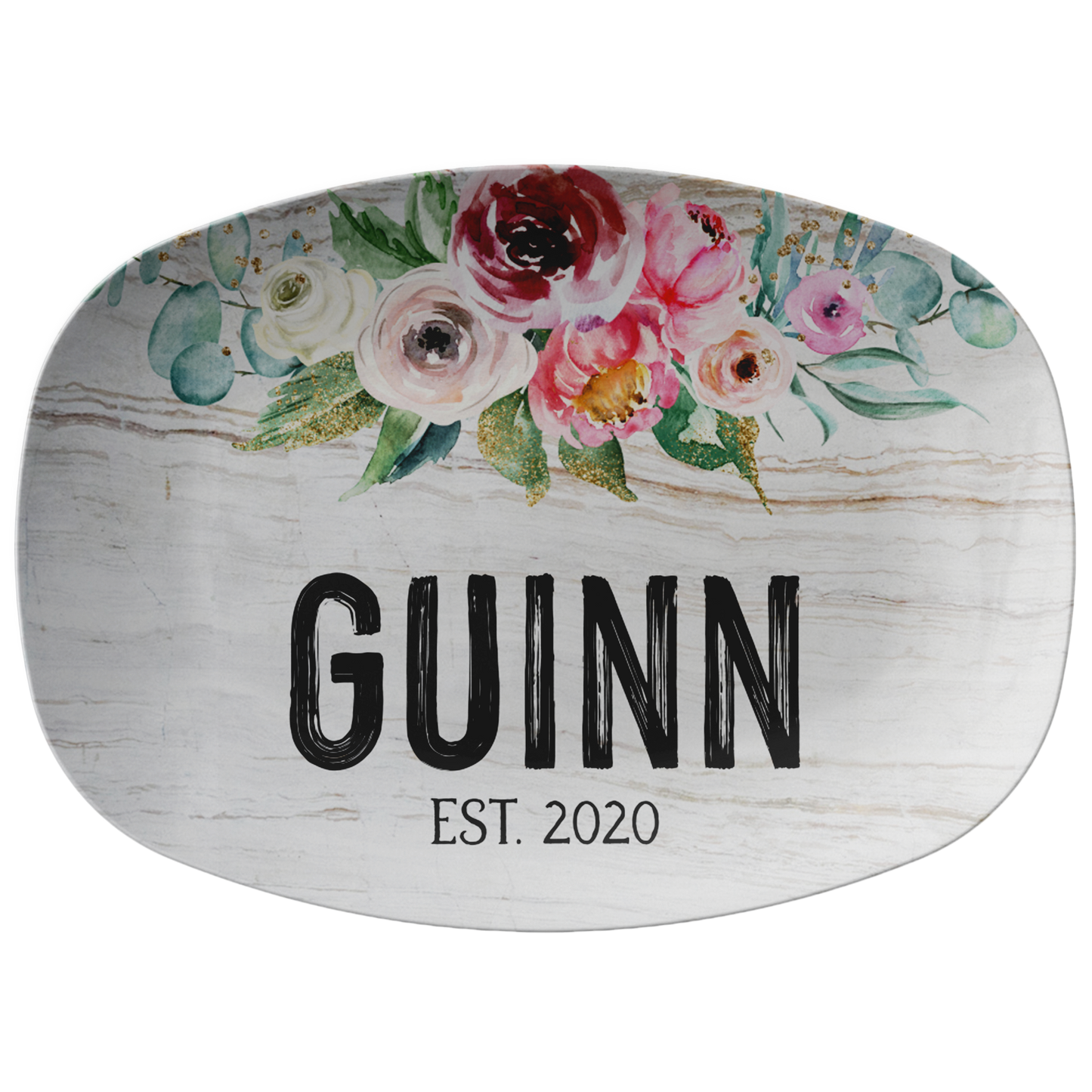 Personalized Last Name Serving Platter