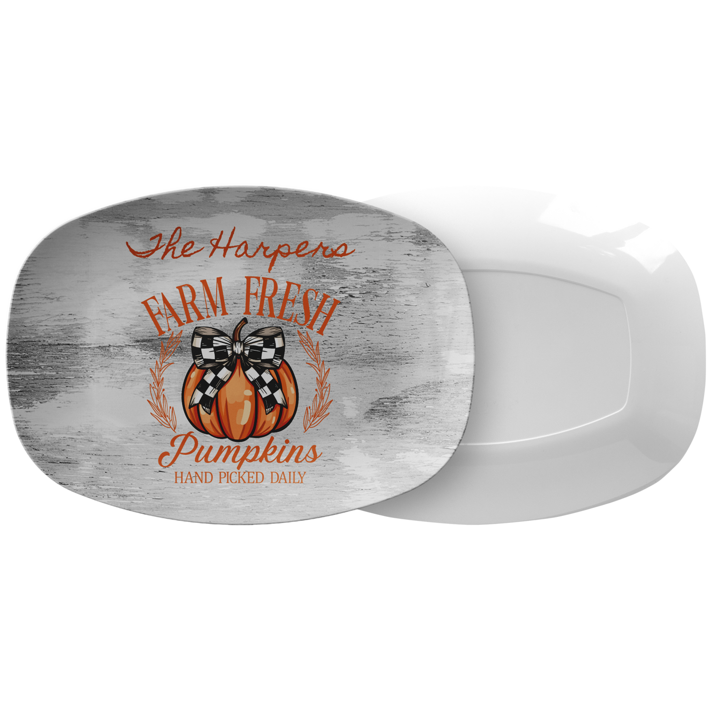 Halloween Farm Fresh Pumpkins Personalized Serving Platter