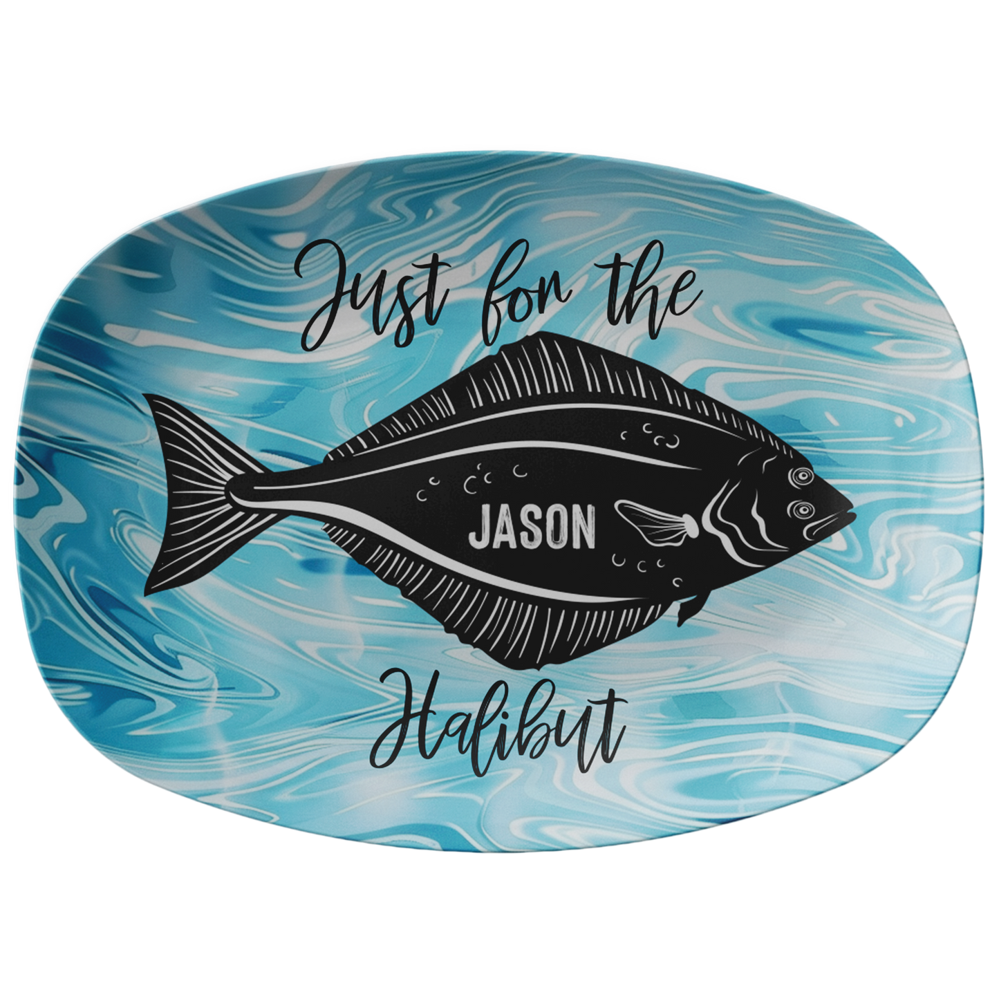 Just for the Halibut Personalized Serving Platter