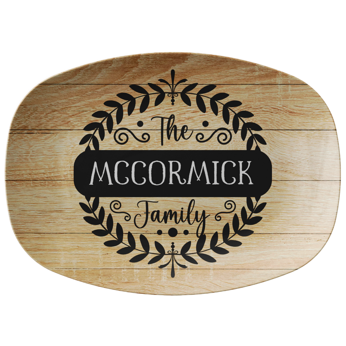 Family Wreath Personalized Serving Platter