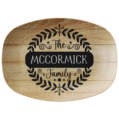 Family Wreath Personalized Serving Platter