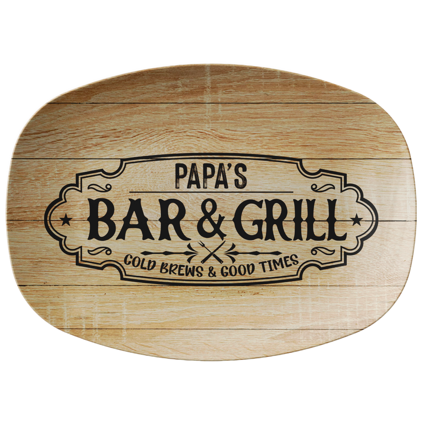 Oak Bar and Grill BBQ Personalized Serving Platter