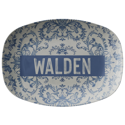 Blue Timeless Personalized Serving Platter